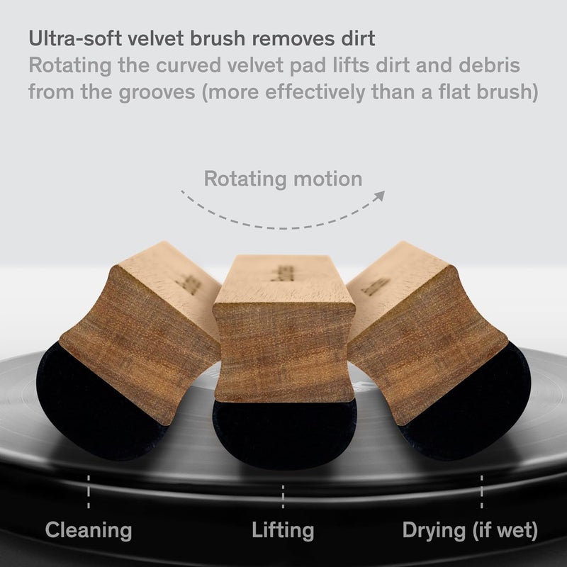 Boundless Audio Record Cleaner Brush - Velvet Vinyl Brush - Record Player Accessories for Vinyl Cleaning - Image 4